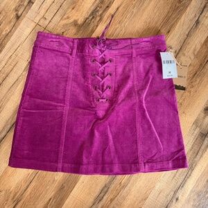 NWT LACE UP MINI SKIRT
